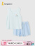 童泰（TONGTAI）儿套装夏季莫代尔宝宝衣服儿童家居服内衣男女童背心短裤 蓝色 110cm