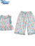 迪士尼女童背心套装夏季薄款洋气碎花儿童衣服时尚清凉花边阔腿裤两件套 粉色 110cm