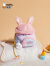 米菲斜挎包女高级感水桶包仿兔毛绒包生日礼物双肩带可爱风兔耳朵磁扣 粉色
