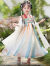 迪士尼（Disney）品牌汉服女童唐装新款儿童古装超仙公主夏款小女孩连衣裙古风夏季 猫咪短袖 90