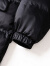 敦奴（DUNNU）2023冬新款茧型羽绒服抽绳长款外套 正黑色 M