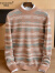 梵蒂沃（FANDIWO）高端品牌羊绒衫男纯羊绒冬季圆领打底毛衣针织衫男 黄棕咖 160/S  (适合95斤-115斤）