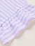 铅笔俱乐部铅笔俱乐部童装2024夏装新款女童t恤儿童条纹短袖中大童圆领上衣 紫色/白色 130cm