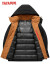 鸭鸭（YAYA）羽绒服男短款连帽厚款保暖青年冬季新款户外运动工装外套 黑色 165(建议95-110斤)