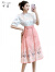 可茵（Keyin）马面裙全套连衣裙套装女装2024年新款夏装新中式国风小个子裙子女 5857短袖上衣+长款红色马面裙 L