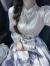 韩莱曼新中式国风马面裙套装女春季感气质长袖衬衫半身长裙子两件 上衣 XL
