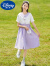 迪士尼（Disney）女童夏装连衣裙2024新款气质淑女公主裙中大童中国风夏季女孩裙子 紫色 120建议身高110-120cm年龄6-7岁