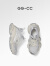 GG-CC【热力追踪】2024年新款时尚厚底做旧老爹鞋脏脏休闲鞋女G24U9831 银色 35