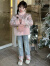 卡瓦拉童装女童套装新年拜年服秋冬款中国风唐装棉衣外套加绒牛仔裤女孩 单件棉衣 加厚 110cm