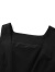 lagogo拉谷谷法式黑色吊带裙2024年春季新款气质百搭背心连衣裙女 黑色(W1) XL