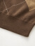 堡狮龙bossini男款秋季新品休闲菱形格纹拼色圆领套头长袖针织衫 7525啡组合色 L