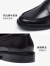 莱尔斯丹夏季商场同款商务低帮圆头休闲男鞋乐福鞋3TM43301 黑色 BKB 38