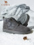 骆驼男鞋 反绒冬季雪地靴保暖加绒加厚防滑套脚 A142275269 黑色 41