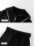 FANSILANEN 范思蓝恩22FS4287简约百搭撞色针织运动套装秋冬新品两件 黑色半裙 M