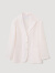 OVV2023春夏新款女装三粒扣可卷边19MM丝麻微收腰西服外套 粉红（净色）12 L