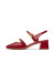 红蜻蜓凉鞋女春夏款包头一字带粗跟女鞋舒适仙女风玛丽珍凉鞋女WFV12112 红色 36