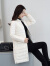 KMZOE 高端品牌 羽绒服女2021中长款轻薄修身白鸭绒保暖收腰显瘦外套 白色- S