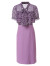 海青蓝（CYANINE SEA）轻熟风连衣裙2023夏季新款洋气碎花雪纺拼接中长款一步裙子 紫色 M