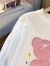 JVH 香港潮牌小熊刺绣贴布T恤女   2022夏季新款韩版洋气时尚百搭宽松显瘦短袖上衣圆领T恤 白色 L