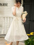 米思阳米思阳2024夏季新款优雅气质莱赛尔国风连衣裙刺绣设计感裙子0825 米白色 S