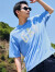 Gap男女装复古LOGO字母纯棉亲肤短袖上衣688537 夏季运动宽松T恤 天蓝色 175/88A(XS)