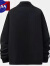 NASA GISS潮牌春秋装三条杠夹克外套男女经典立领拉链运动外套学生BF情侣 黑色三杆外套 3XL_建议140-160斤