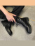 科里弗兰马丁靴男鞋男春季2023新款英伦风切尔西男靴子黑色工装靴高帮皮鞋 MS101黑色增高 39