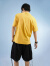 黑鲸休闲圆领短袖T恤男夏季新款简约多色套头t恤衫 亮黄色A1 175/92A(L) 推荐69-75kg