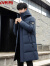 鸭鸭羽绒服男中长款2022年冬季新款时尚韩版商务休闲加厚保暖外套Y 藏蓝色 175/L