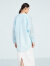 OVV2023春夏新款女装桑蚕丝醋酸雪纺绉分割设计轻薄透气短袖衬衫 浅蓝（净色）06 XS