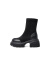 森达（SENDA）时尚弹力靴女冬新潮流拼接粗跟休闲中筒靴ZTD35DZ3 黑色绒里 37