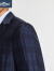 金利来（Goldlion）官方直发2020秋冬新款男士含莱赛尔格纹修身版商务婚礼西服外套 藏蓝-95 50A