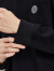 利郎轻时尚男装【刺果拉毛】新款卫衣男立体LOGO纯色圆领长袖上衣 黑色 175/XL