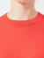 VOA纯羊绒无缝16针60支精纺圆领长袖红底黑白条纹一体成型直筒衫 RLB208 大红（68） 165/L