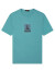 【冰氧吧】柒牌男士短袖T恤 2022夏季薄款休闲圆领帆船印花体恤衫 湖蓝 170/88A