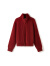 雲上生活「vtg开衫」新年红竖条纹全羊毛开衫毛衣女W9099X 红色 M