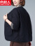 南极人高档品牌 小棉袄女短款2021新款冬季韩版轻薄时尚百搭加厚母亲冬装棉服外套 黑色 M