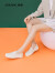 奥康（Aokang）官方女鞋 2023春季新款时尚休闲板鞋简约厚底懒人舒适一脚蹬 米色 37