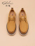沙驰（SATCHI）男鞋夏季2024新款时尚潮流休闲皮鞋男士复古英伦风厚底增高工装鞋 X12422977-单皮薄款 38 比运动鞋偏大一码