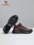 骆驼（CAMEL） 冬季新款男鞋 休闲舒适男士商务运动皮鞋 GE12246968R 棕色(加绒) 40