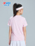 特步（XTEP）童装儿童短袖T恤男童夏装薄款新款中大童速干衣打底衫 童话粉【小logo】 140cm