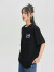 Lee24春夏新品圆领logo字母印花图案男女同款短袖T恤潮LMT0081214LE 黑色(字母图案） XL