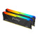 金士顿 (Kingston) FURY 16GB(8G×2)套装 DDR4 2666 台式机内存条 Beast野兽系列 RGB灯条 骇客神条