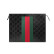 【二手95新】古驰/GUCCI  男士黑色牛皮经典双G压花三色饰纹时尚手拿包