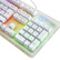 优派（ViewSonic）KU310键盘 有线键盘 游戏键盘 全尺寸 19键无冲 吃鸡键盘 混光彩虹光 白色