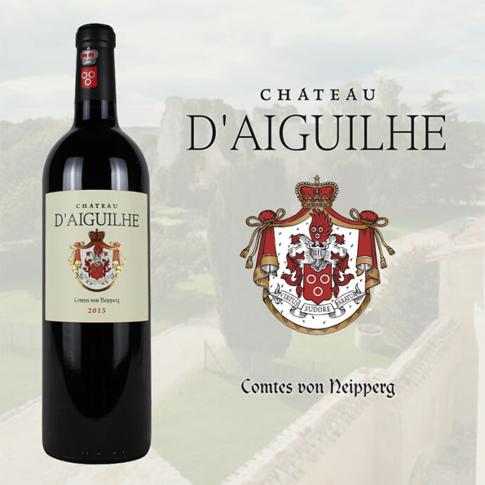 Chateau d’Aiguilhe 艾吉尔山峰酒庄 干红葡萄酒 2015年 750ml*2件 下单折后￥444