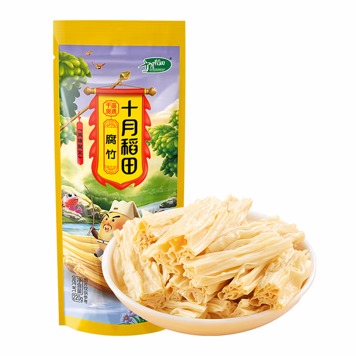 十月稻田（SHIYUEDAOTIAN） 纯黄豆腐竹 220g 手工头层腐竹 黄豆