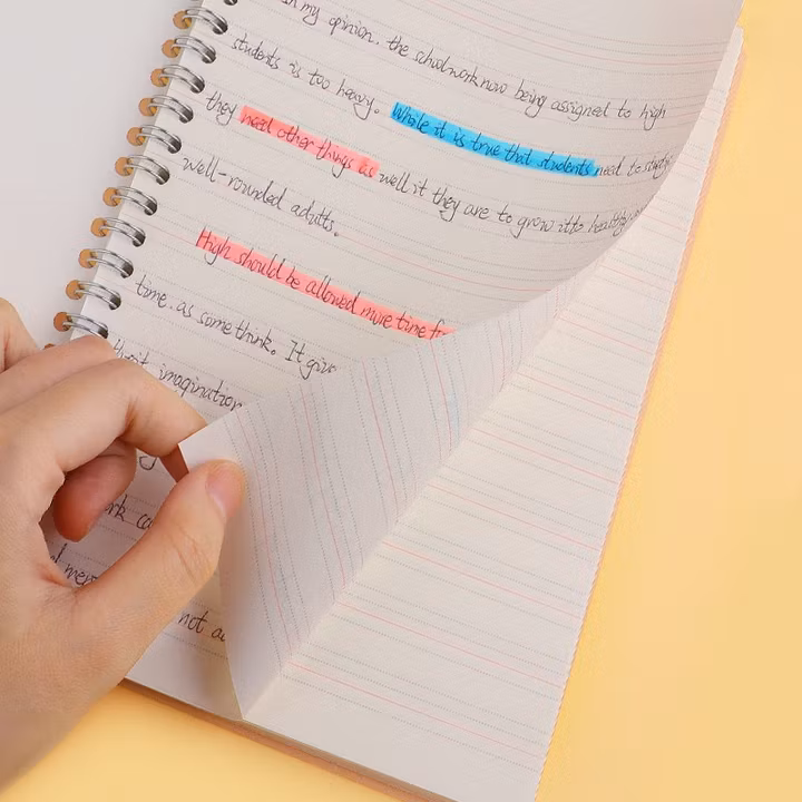 宝克（BAOKE）NB3025B 学生英文笔记本A5/60页 金属双线圈本 课堂