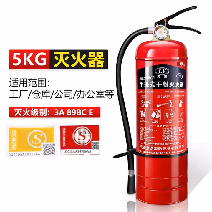 泰锐干粉灭火器店用商用酒店公司家用学校仓库用干粉出租房 5kg 干粉 灭火器