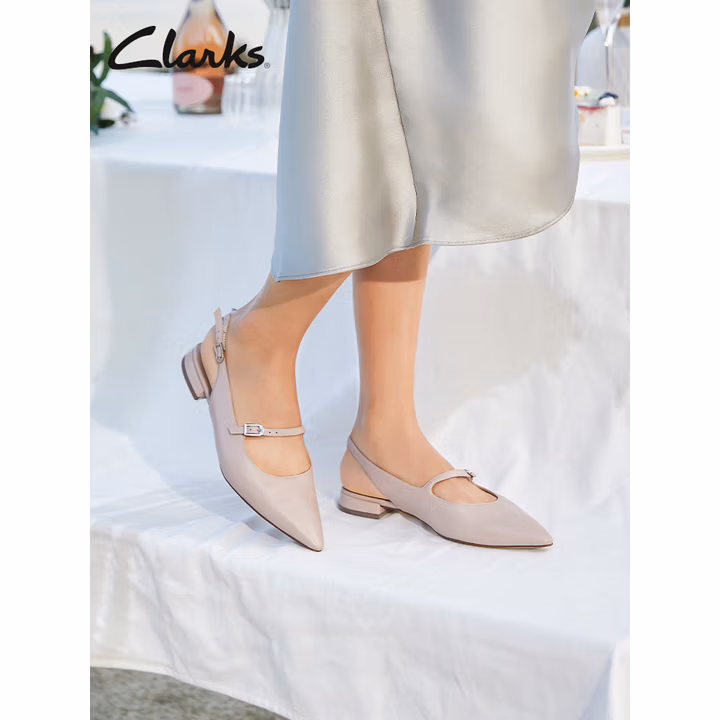 Clarks 其乐 Sensa15 Shine  羊皮 女式尖头后空方跟单鞋 Plus会员折后￥311.55